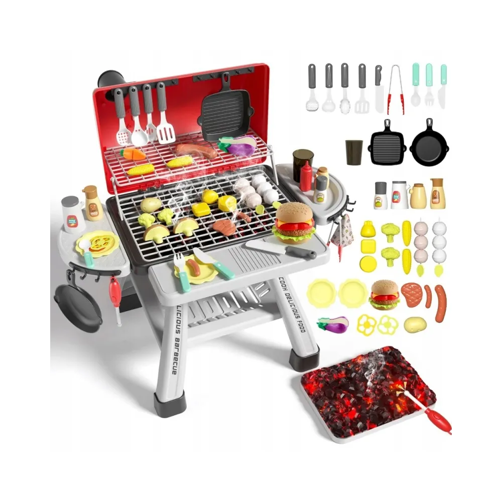 WOOPIE Grill Barbecue Kuchnia Ogrodowa Interaktywna Para LED Zestaw XL 41 el.