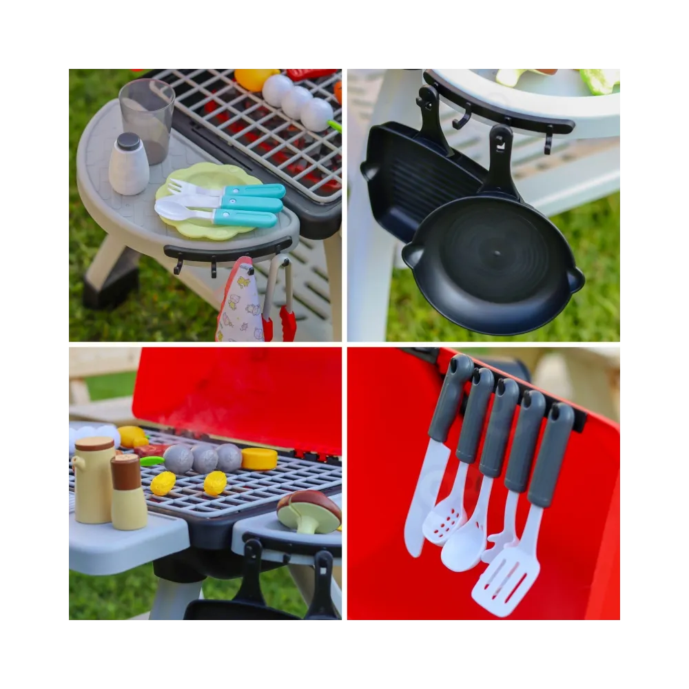 WOOPIE Grill Barbecue Kuchnia Ogrodowa Interaktywna Para LED Zestaw XL 41 el.