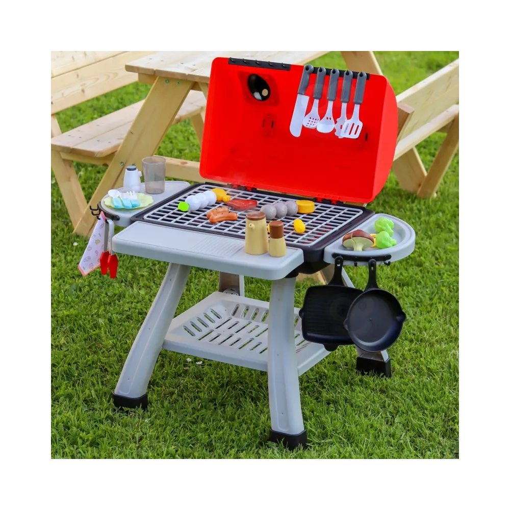 WOOPIE Grill Barbecue Kuchnia Ogrodowa Interaktywna Para LED Zestaw XL 41 el.