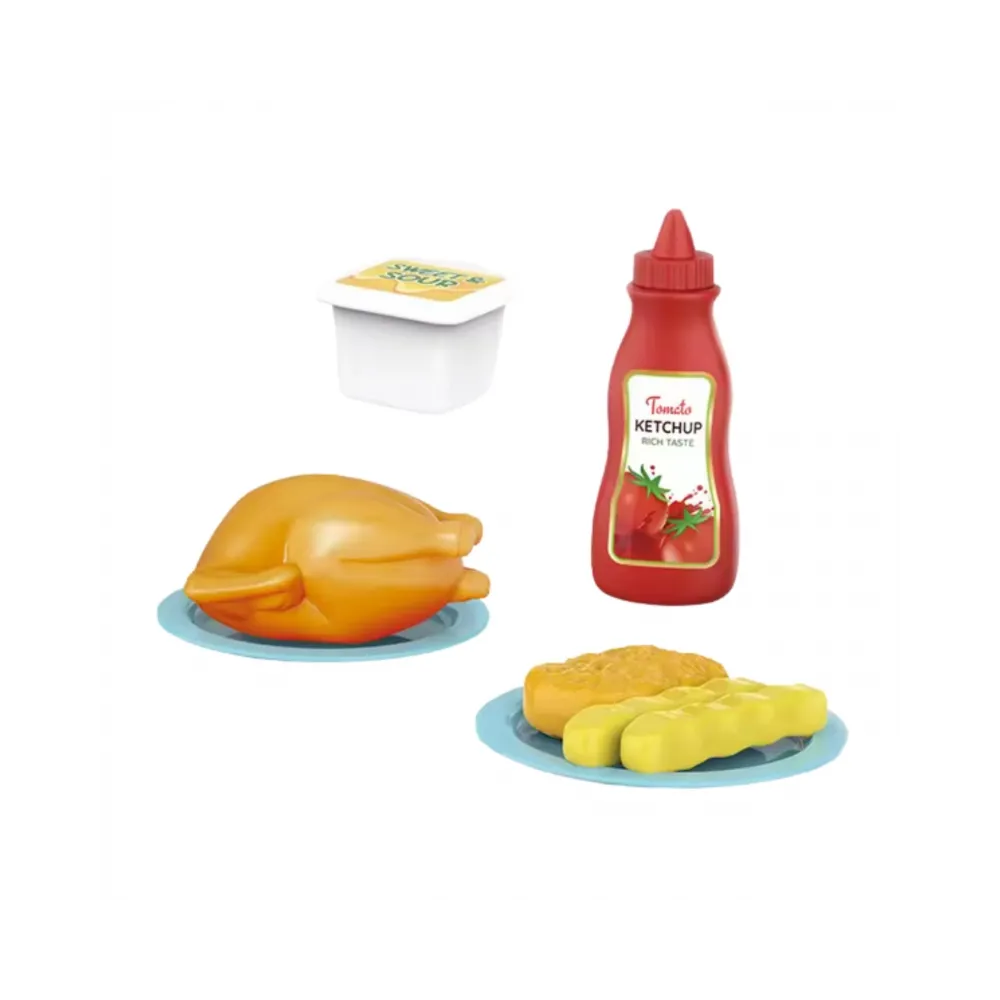 Różowa Kuchenka Mikrofalowa z Kurczakiem