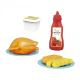 Różowa Kuchenka Mikrofalowa z Kurczakiem