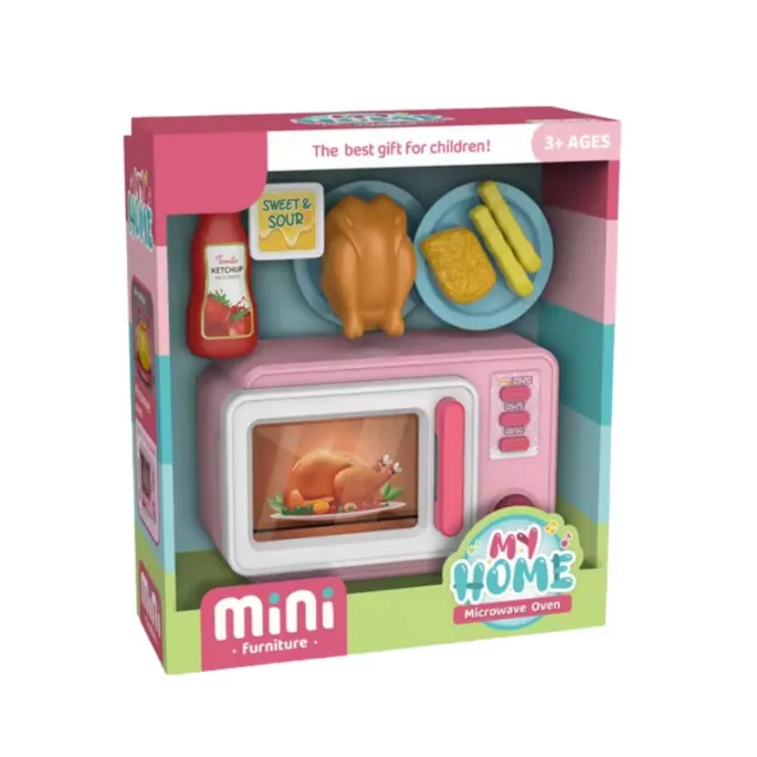 Efekty dźwiękowe w różowej kuchence mikrofalowej