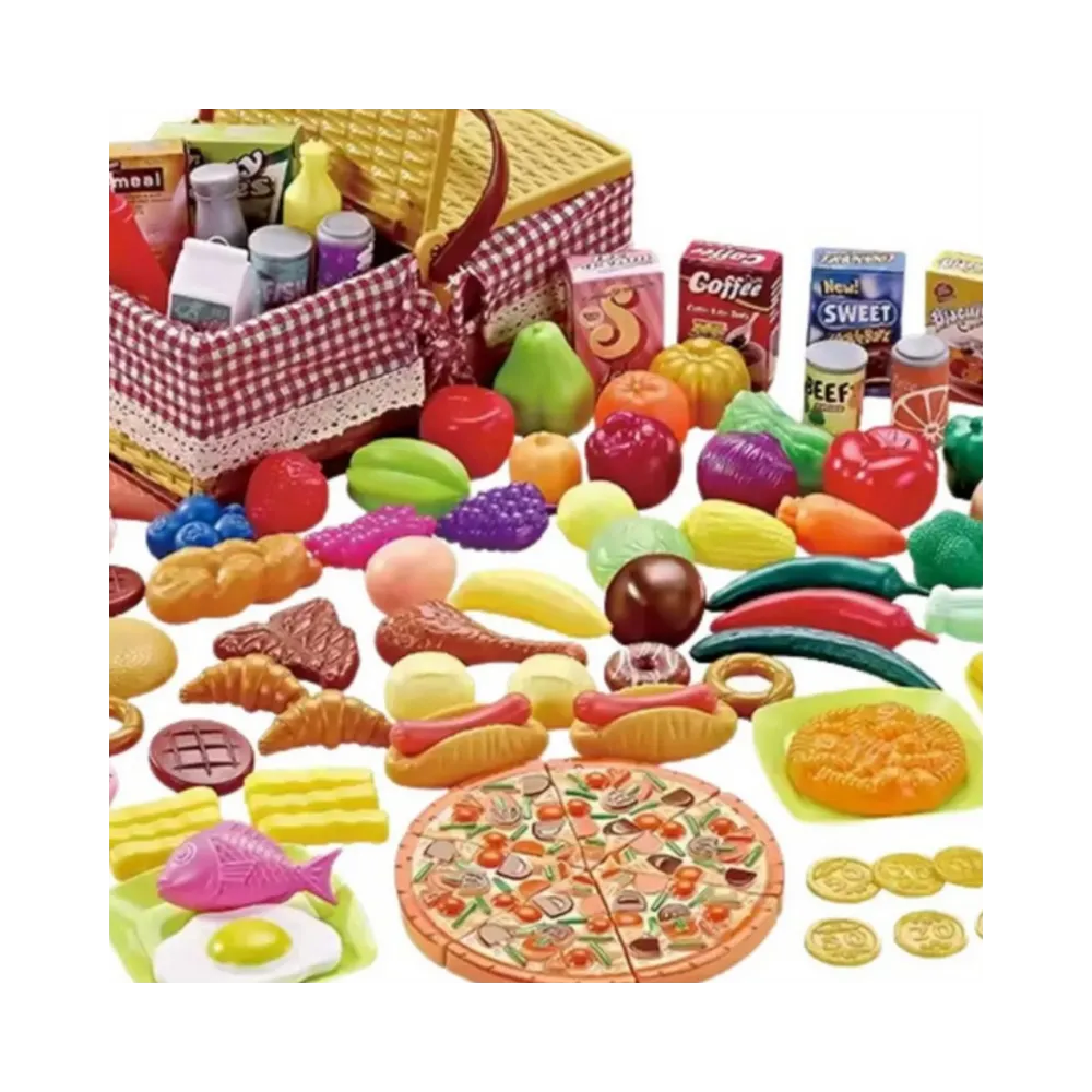 WOOPIE Kosz Piknikowy Owoce Warzywa Fast Food Zestaw XXL 103el.