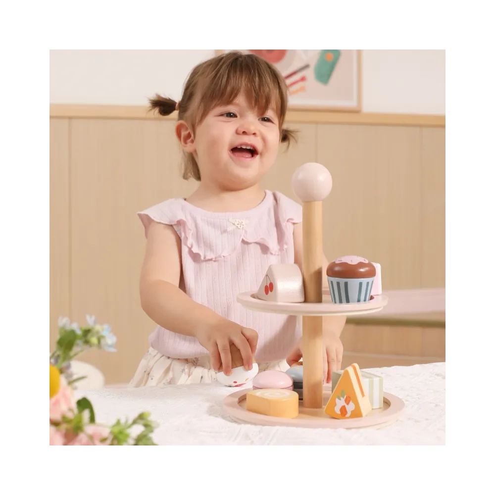 VIGA Drewniany Stojak na Ciasto z Akcesoriami