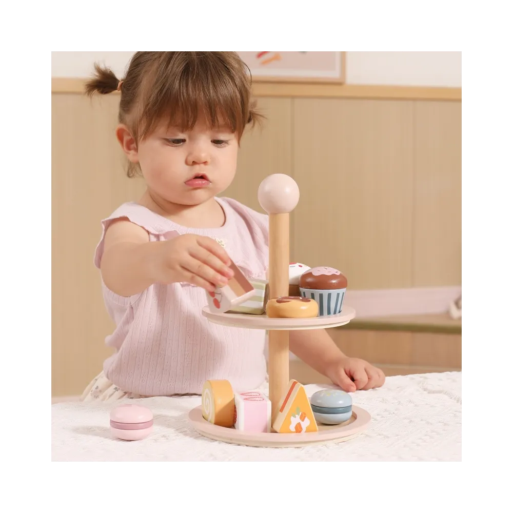 VIGA Drewniany Stojak na Ciasto z Akcesoriami