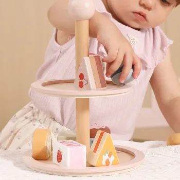 VIGA Drewniany Stojak na Ciasto z Akcesoriami