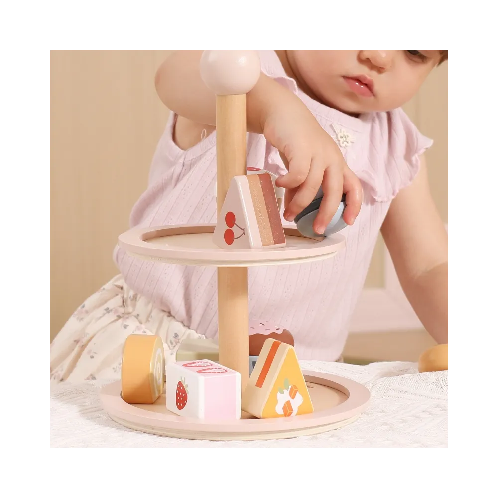 VIGA Drewniany Stojak na Ciasto z Akcesoriami