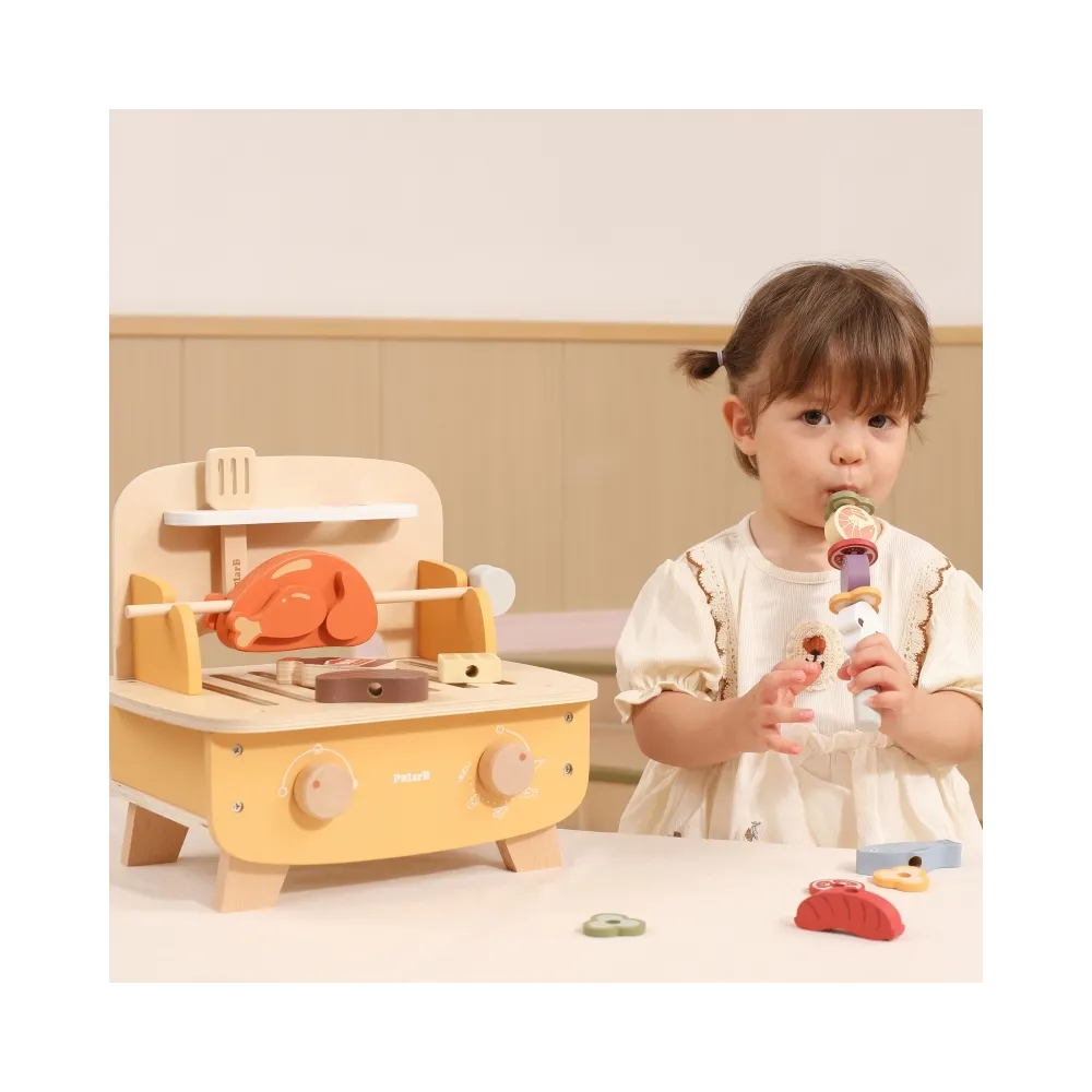 VIGA Drewniany Zestaw do Grillowania BBQ Grill