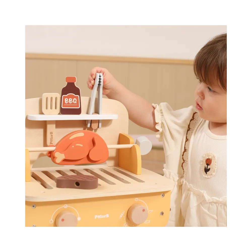 VIGA Drewniany Zestaw do Grillowania BBQ Grill