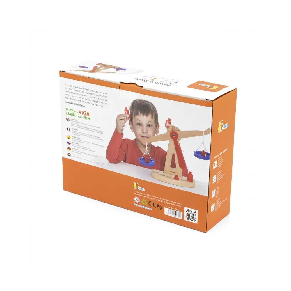 VIGA Drewniana Waga Sklepowa Równoważna Certyfikat FSC