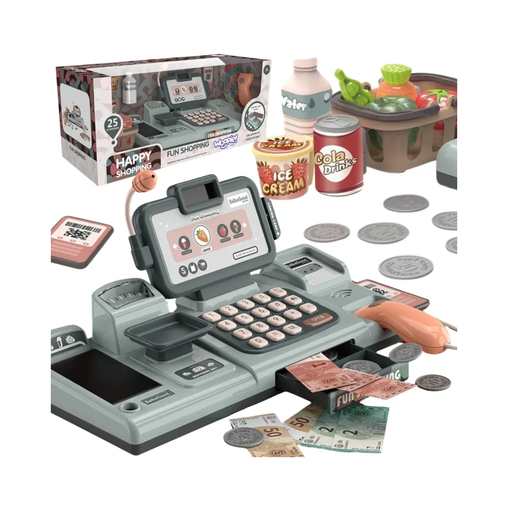 WOOPIE Kasa Sklepowa Dla Dzieci Skaner Waga Mikrofon + 25 Akcesoriów