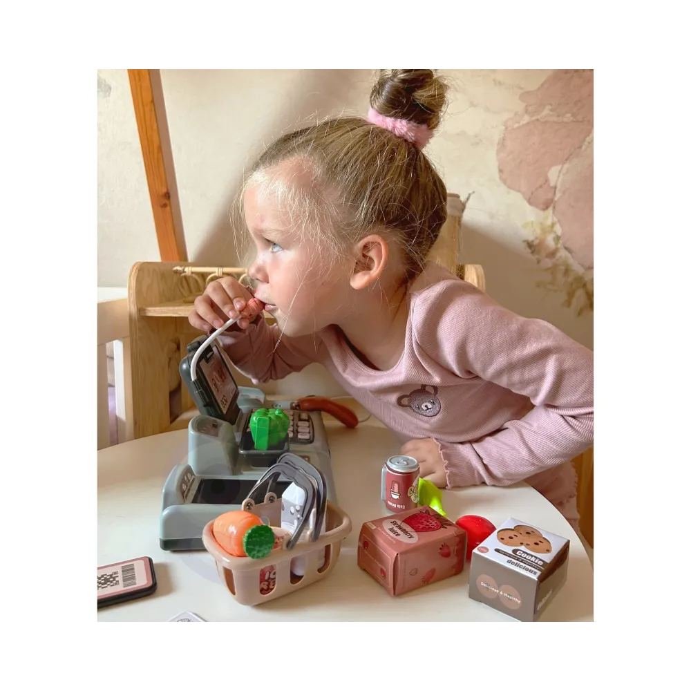 WOOPIE Kasa Sklepowa Dla Dzieci Skaner Waga Mikrofon + 25 Akcesoriów