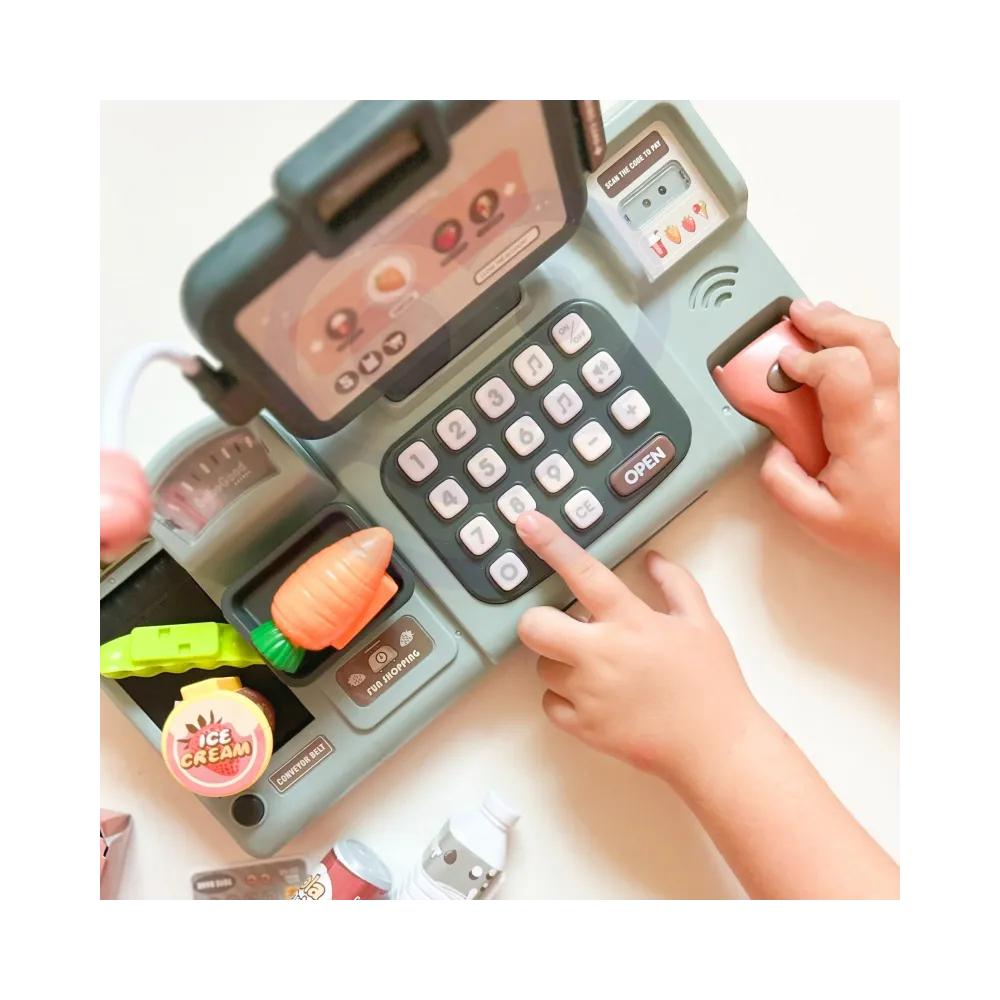 WOOPIE Kasa Sklepowa Dla Dzieci Skaner Waga Mikrofon + 25 Akcesoriów