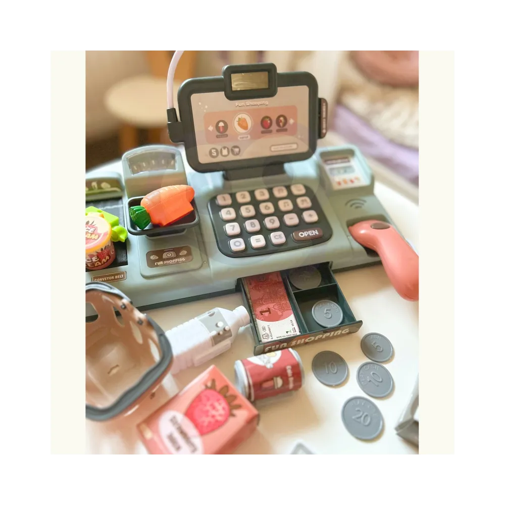 WOOPIE Kasa Sklepowa Dla Dzieci Skaner Waga Mikrofon + 25 Akcesoriów