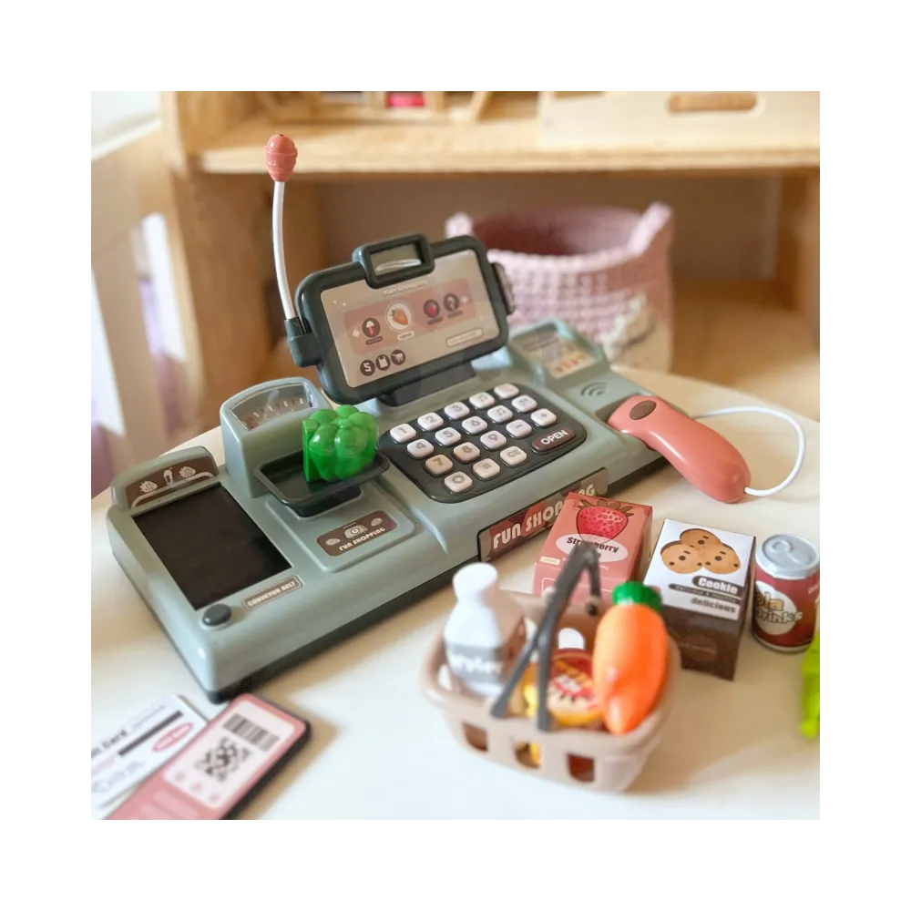 WOOPIE Kasa Sklepowa Dla Dzieci Skaner Waga Mikrofon + 25 Akcesoriów