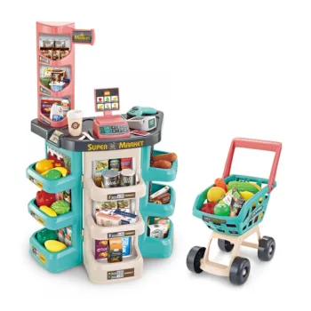 WOOPIE Sklep Supermarket i Wózek Koszyk Sklepowy Kasa Waga Skaner 47 akc