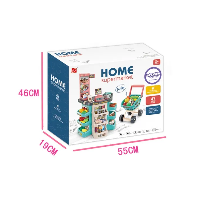 Zestaw do zabawy w supermarket z wózkiem
