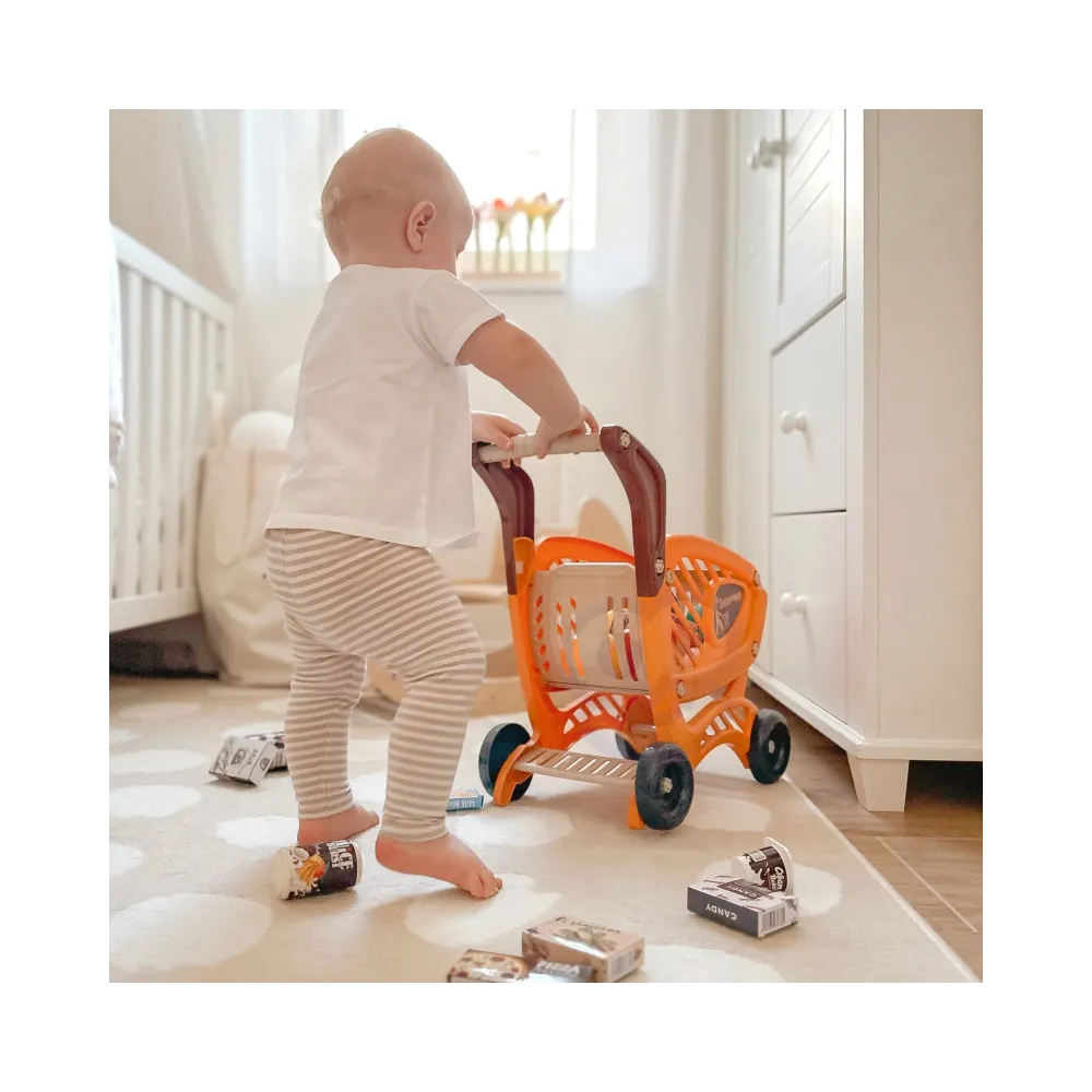 WOOPIE Wózek Sklepowy dla Dzieci Ruchome Elementy + 42 Akc.