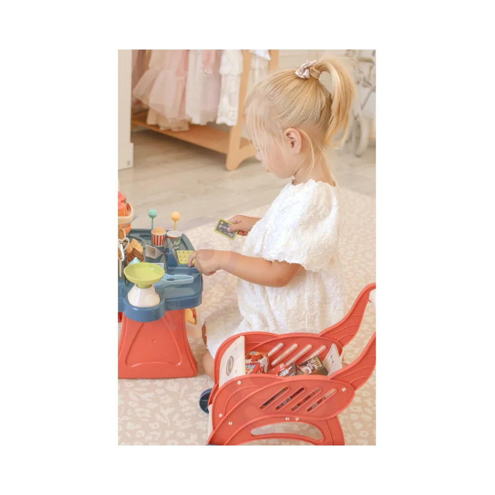 WOOPIE Sklep Supermarket Wózek na Zakupy Lody Słodycze + 40 Akc.