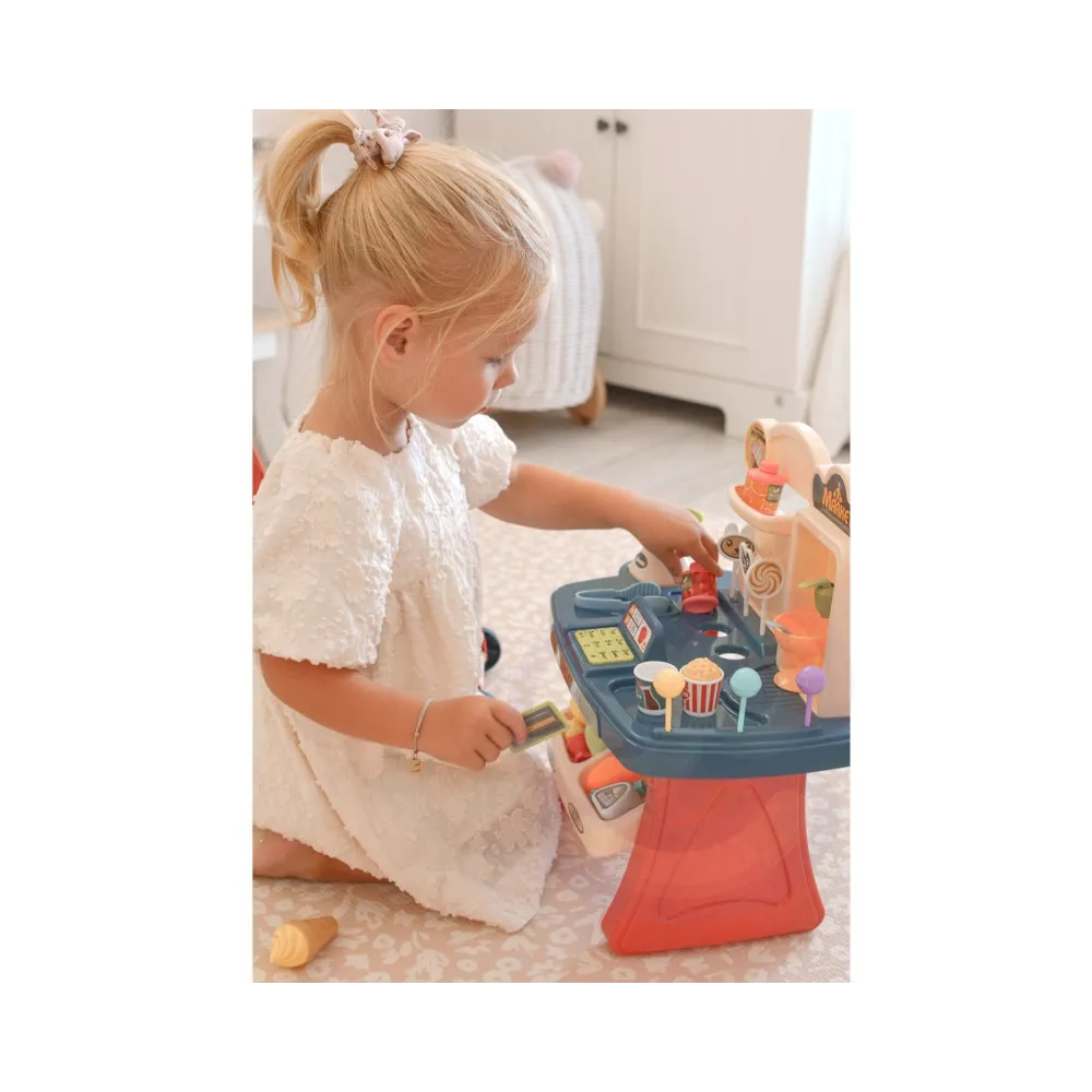 WOOPIE Sklep Supermarket Wózek na Zakupy Lody Słodycze + 40 Akc.