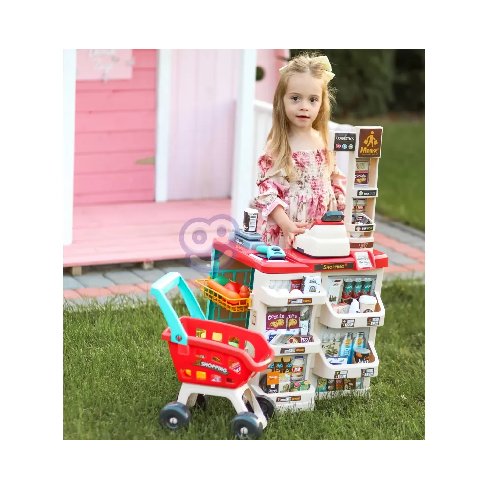 Relaksująca zabawa w odgrywanie ról w supermarkecie dla dzieci.
