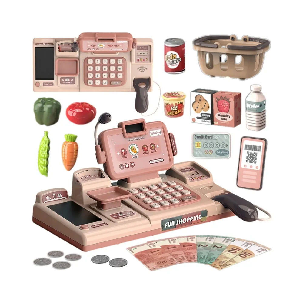 WOOPIE Kasa Sklepowa Dla Dzieci Skaner Waga Mikrofon + 25 Akc.