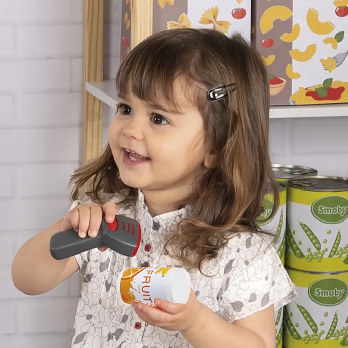 Zabawa w sklep - kasa z akcesoriami dla najmłodszych.