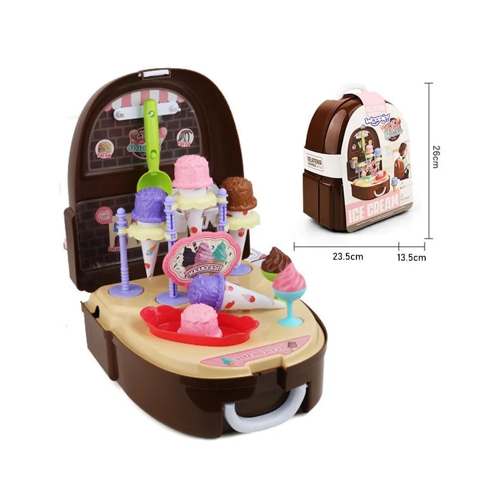 WOOPIE Zestaw Małego Kucharza Lodziarnia Sklepik w Plecaku 36 el.