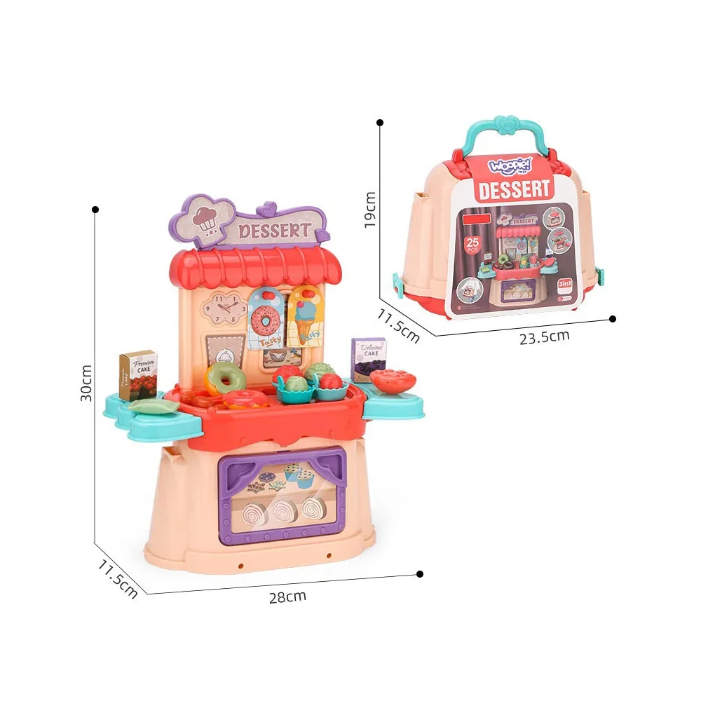 WOOPIE Cukiernia Lodziarnia Walizka 3w1 Torba 25 el.