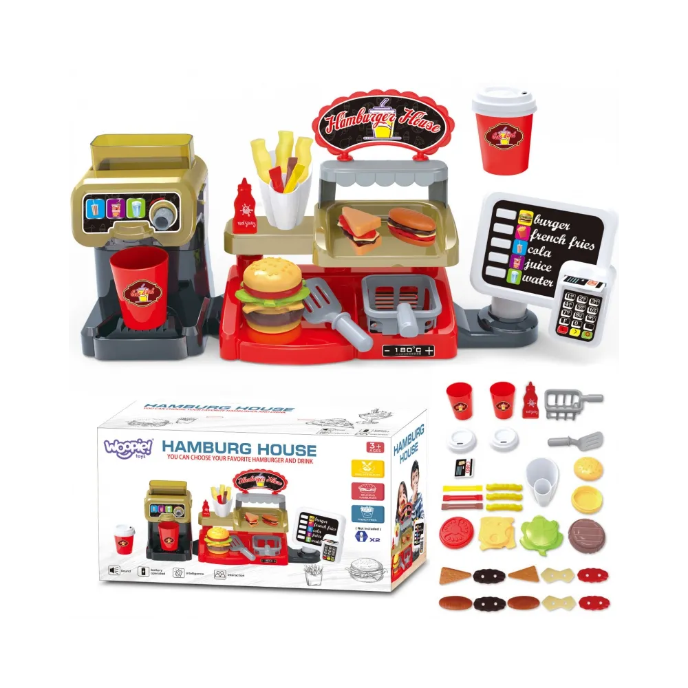 WOOPIE Fast Food XXL Sklep Restauracja Kasa + Dystrybutor Napojów