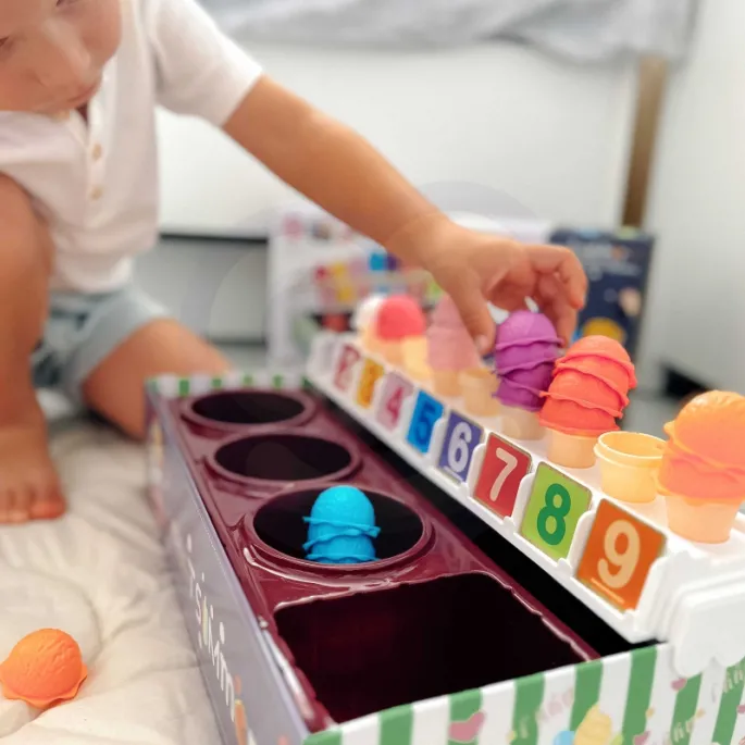 Zestaw do nauki liczenia i kolorów - Lodziarnia WOOPIE.