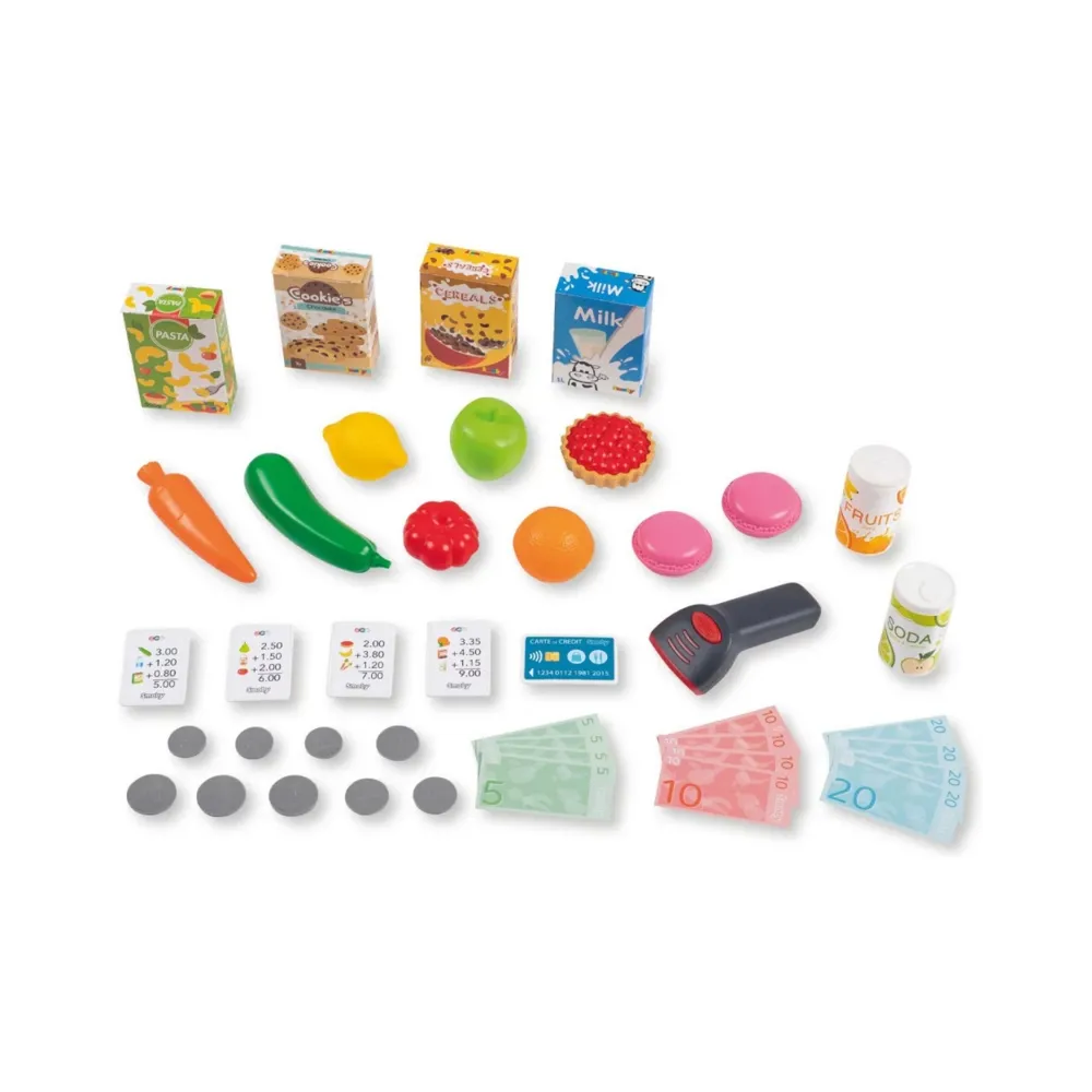 SMOBY Sklep Supermarket z Wózkiem Kasą i Elektronicznym Skanerem