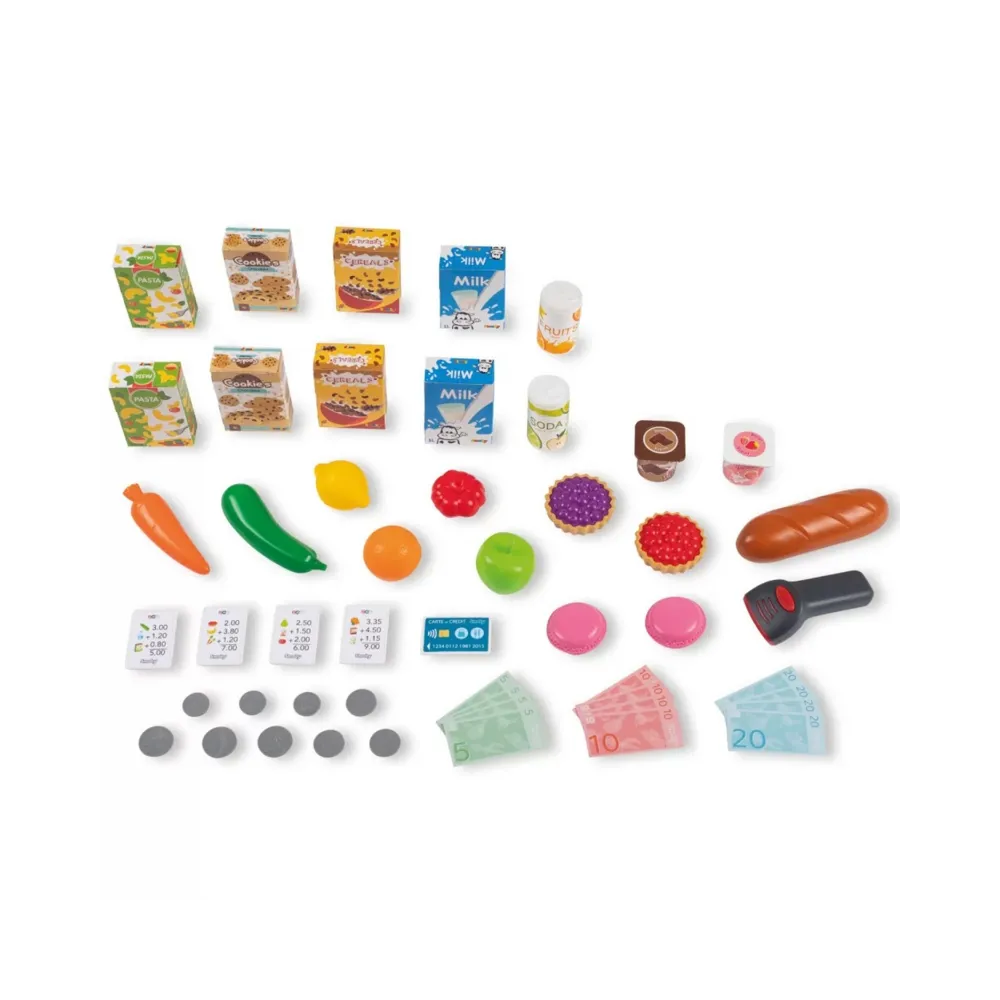 SMOBY Maximarket Wózek Elektroniczną Kasą ze Skanerem Waga i Lodówka