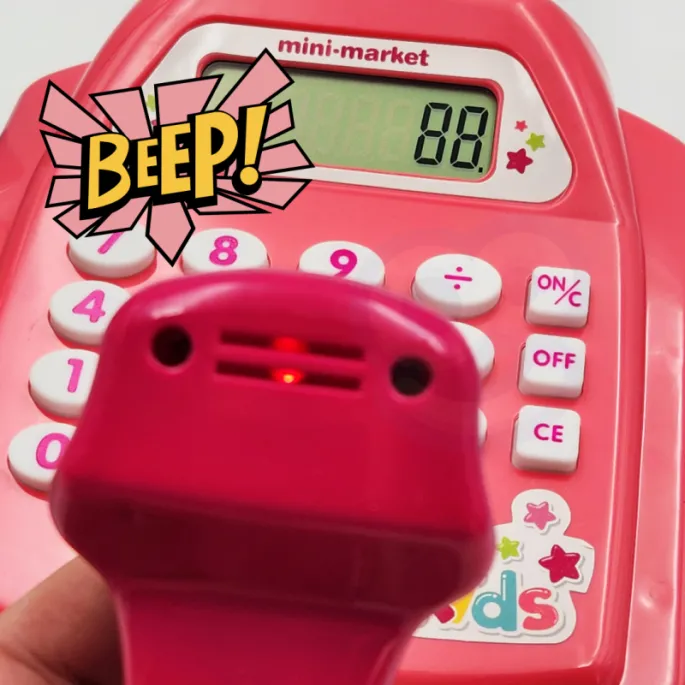 Kasa sklepowa z półką i skanerem dla małych sprzedawców