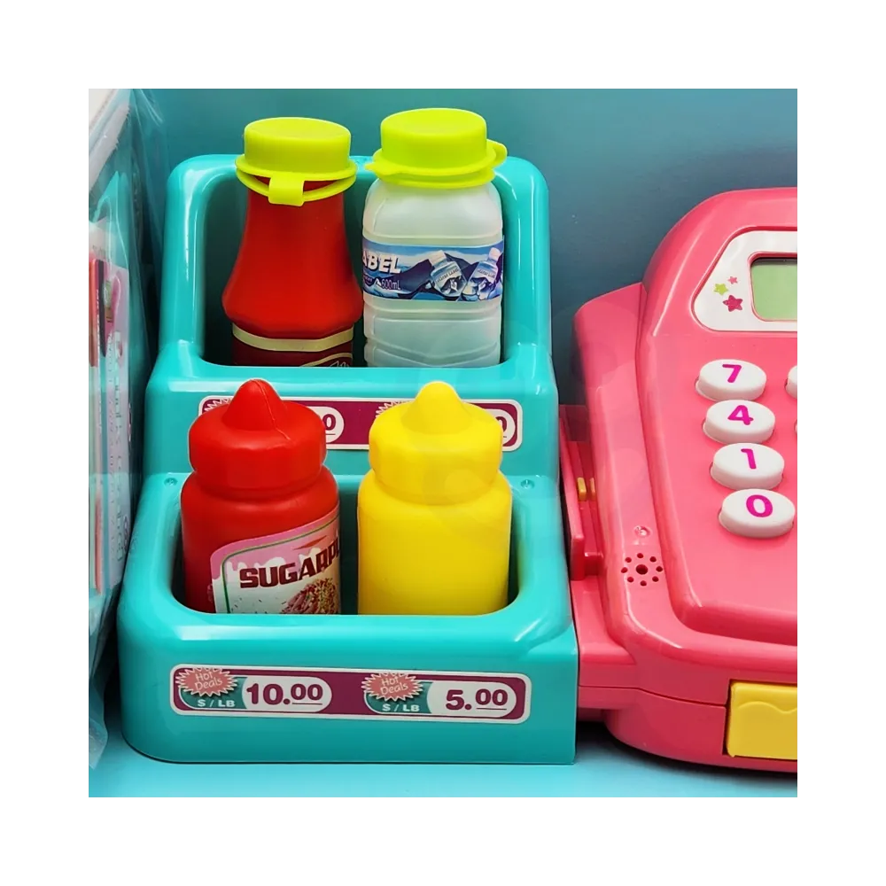 WOOPIE Kasa Sklepowa z Półką i Akcesoriami Różowa