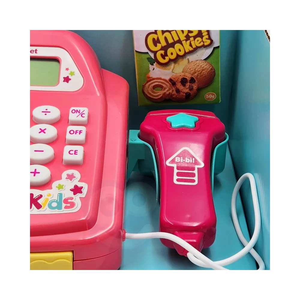 WOOPIE Kasa Sklepowa z Półką i Akcesoriami Różowa