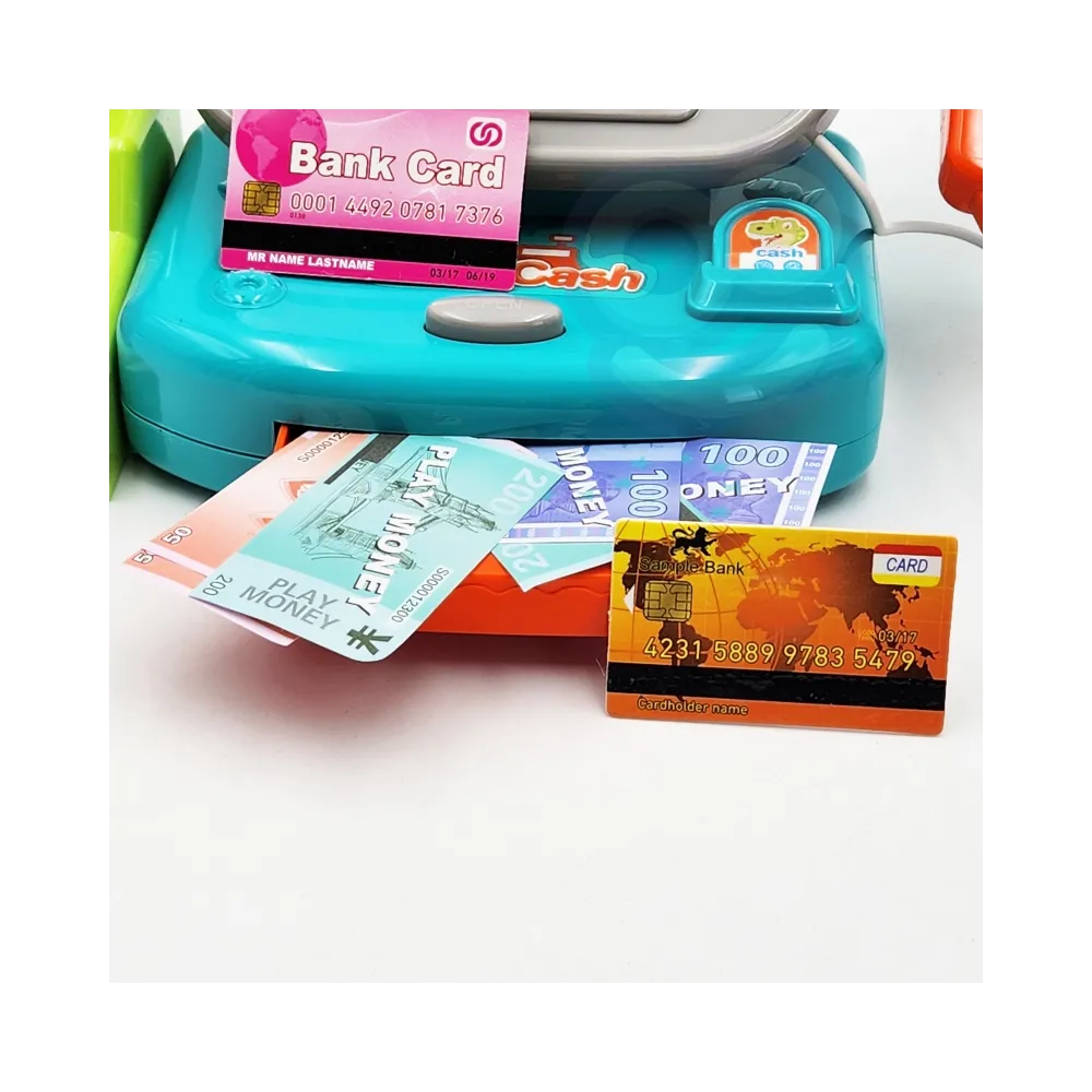 WOOPIE Kasa Sklepowa z Półką DINO Niebieski