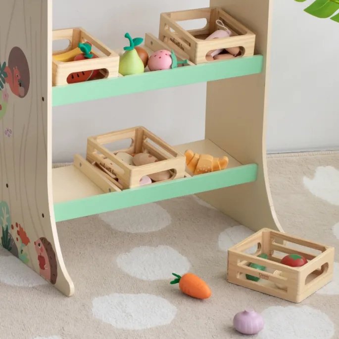 Klasyczne drewniane owoce dla małych kucharzy