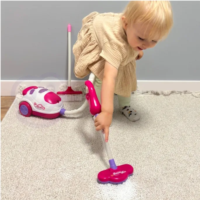 Różowy odkurzacz zabawkowy dla dzieci