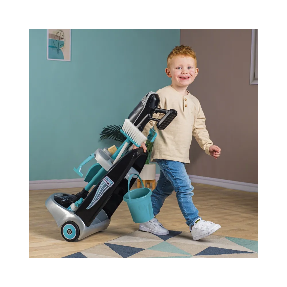 Elektroniczny odkurzacz dla dzieci na kolorowym wózku SMOBY
