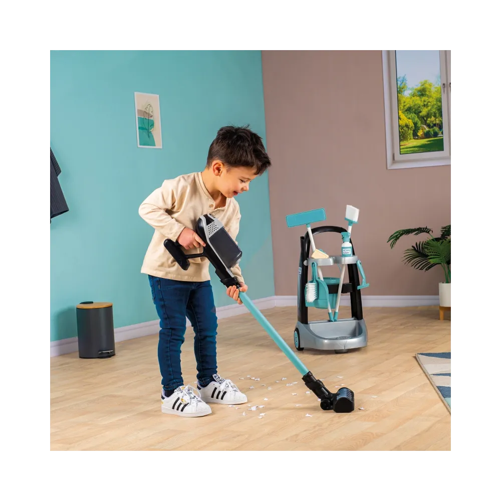 Kolorowy zestaw sprzątający SMOBY z 10 akcesoriami dla malucha