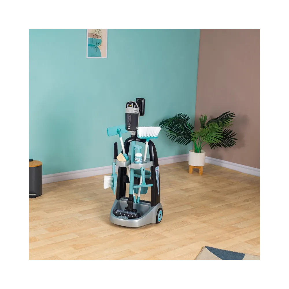 Odkurzacz Rowenta i wózek SMOBY – zabawka edukacyjna dla dzieci