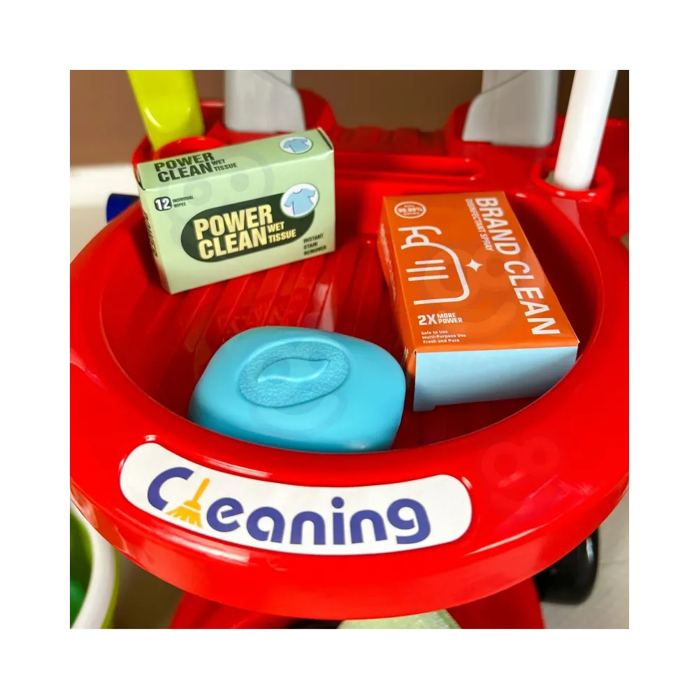 WOOPIE Zestaw do Sprzątania XXL Wózek 3w1 29 el. Czerwony