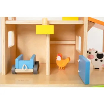 VIGA Drewniana Farma Dom Farmera Z Ogródkiem I Traktorem 21 el