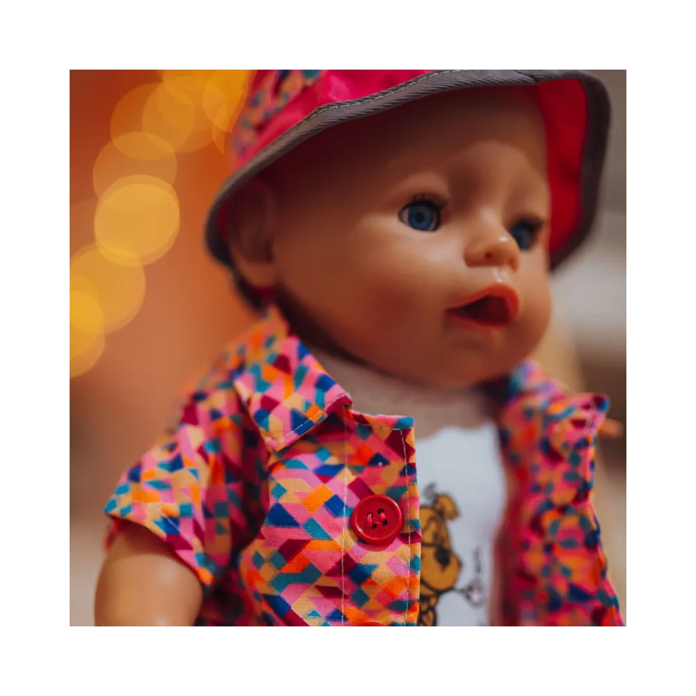 WOOPIE ROYAL Kolorowe Ubranko dla Lalki Piesek Kurteczka Czapeczka 43-46 cm