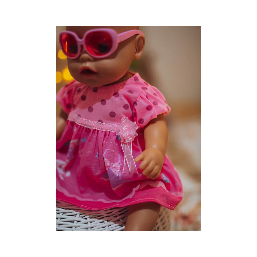WOOPIE ROYAL Ubranko dla Lalki Różowa Sukienka Króliczek 43-46 cm
