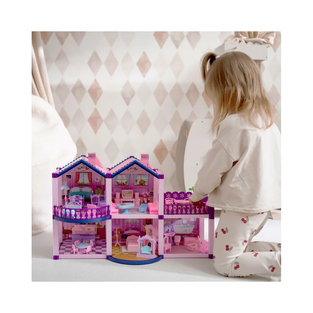 WOOPIE Domek dla Lalek Kucyków PONY FANTASY VILLA 120 el.