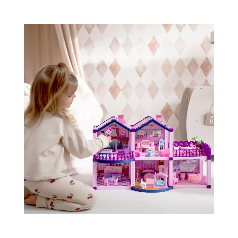 WOOPIE Domek dla Lalek Kucyków PONY FANTASY VILLA 120 el.