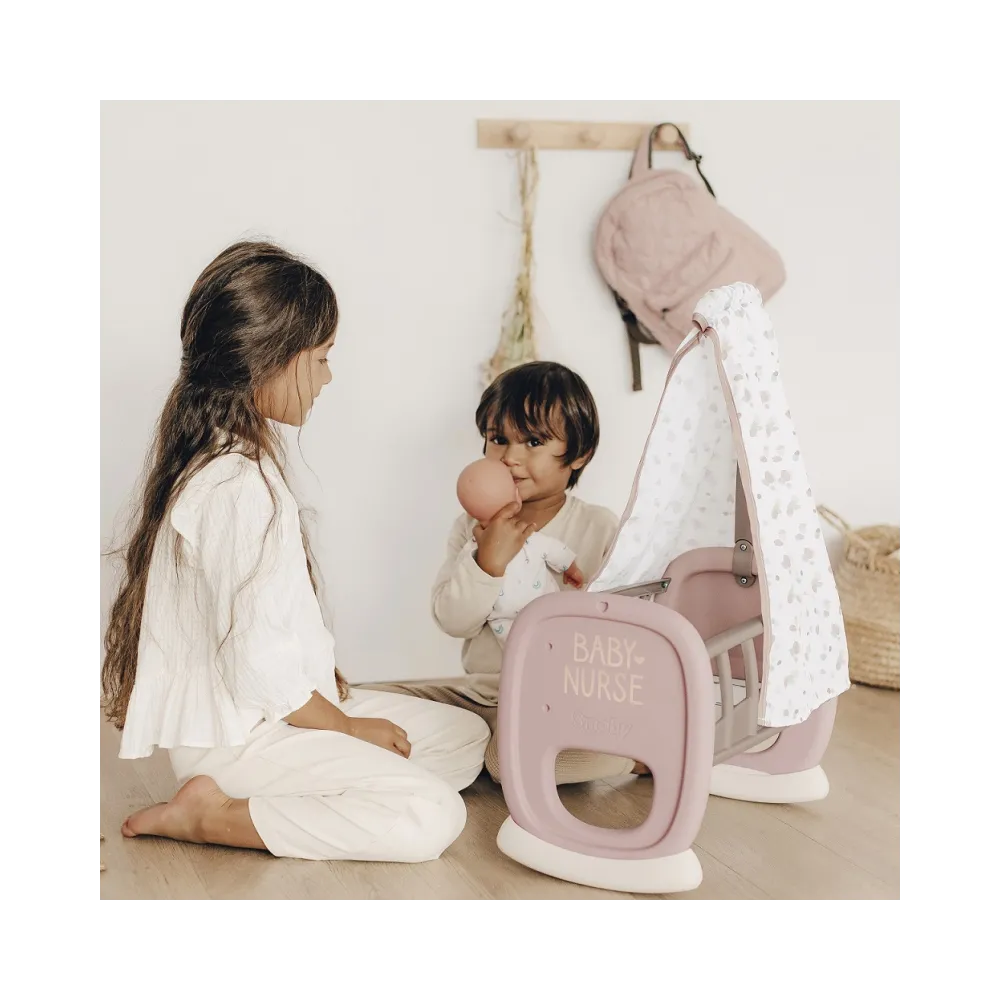SMOBY Baby Nurse Kołyska z Baldachimem dla Lalki Łóżeczko