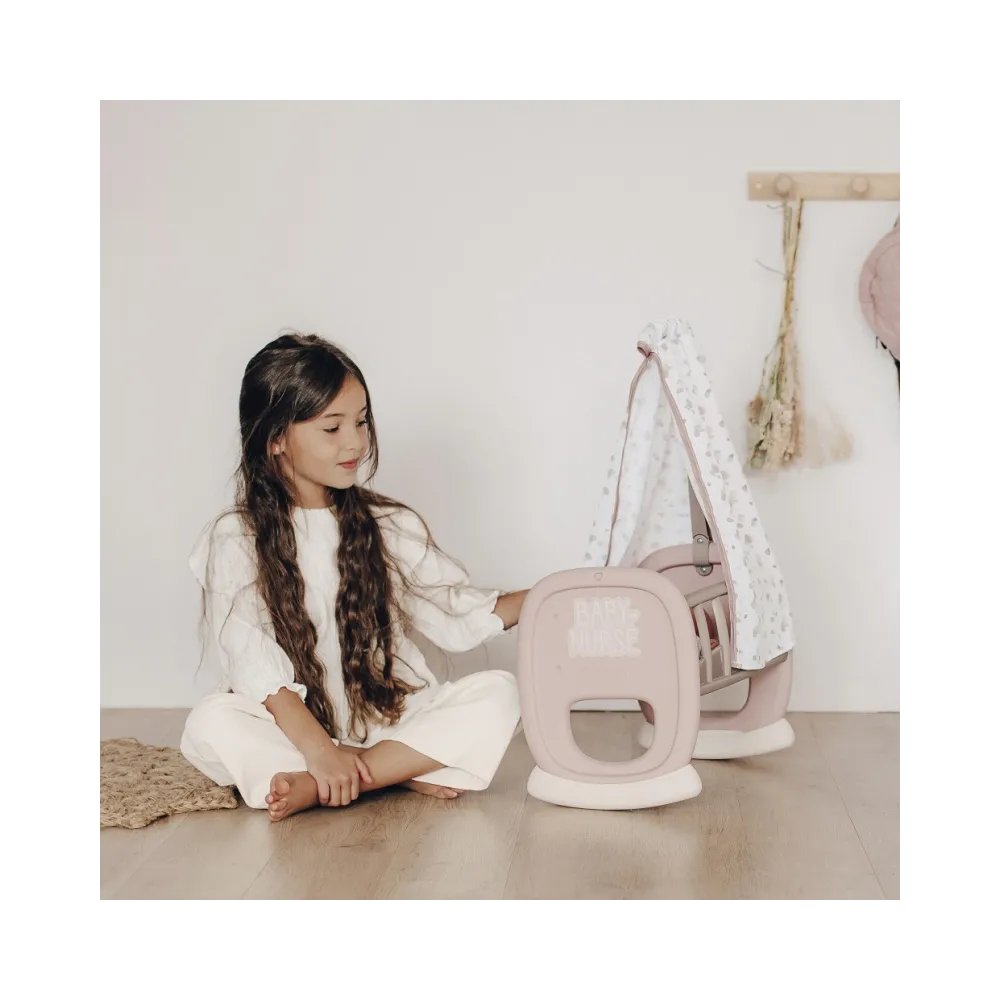 SMOBY Baby Nurse Kołyska z Baldachimem dla Lalki Łóżeczko